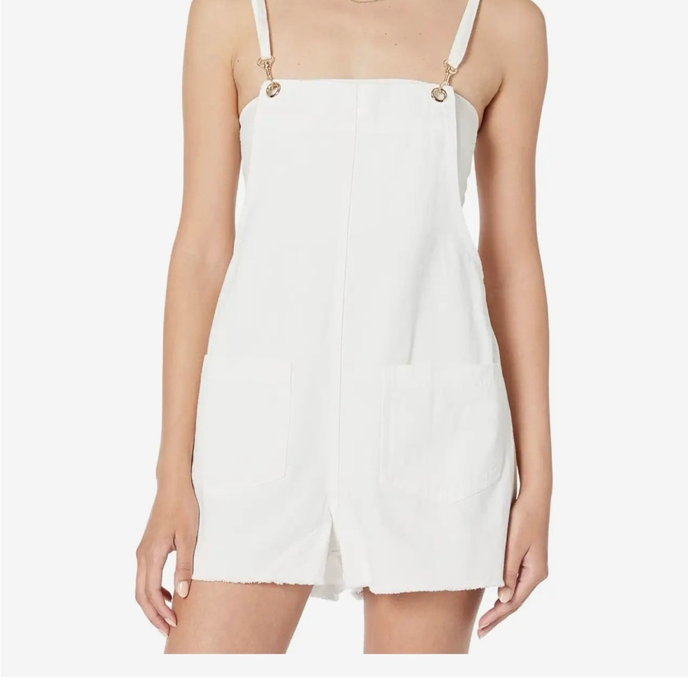 Show Me Your MuMu - Trude Romper- White Denim Overall